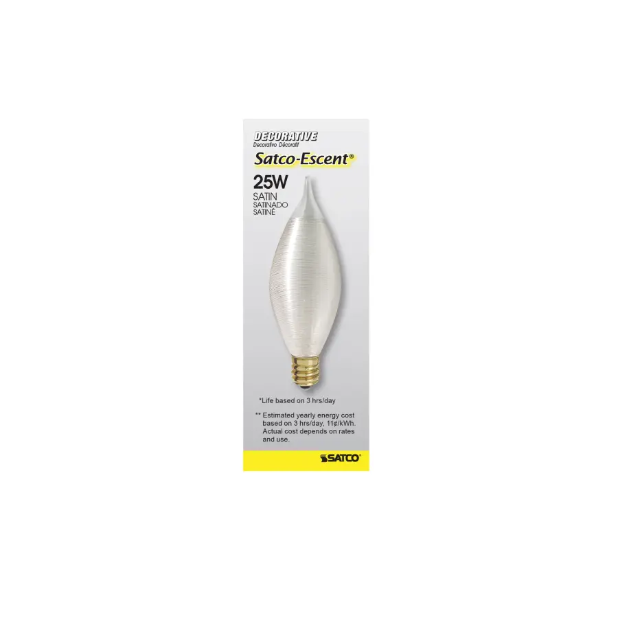 25 Watt C11 Incandescent - Spun White - 4000 Average rated hours - 160 Lumens - Candelabra base - 120 Volt - Image 5