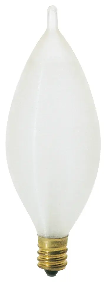 40 Watt C11 Incandescent - Spun White - 4000 Average rated hours - 316 Lumens - Candelabra base - 120 Volt - Image 1