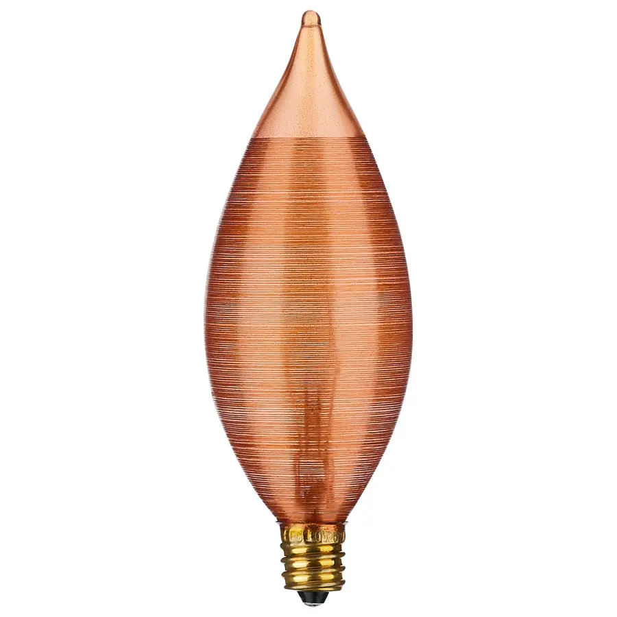 25 Watt C11 Incandescent - Spun Amber - 4000 Average rated hours - Candelabra base - 120 Volt - Image 1