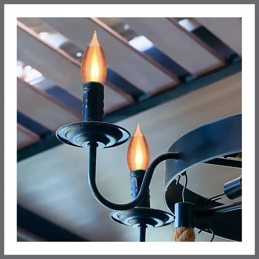 25 Watt C11 Incandescent - Spun Amber - 4000 Average rated hours - Candelabra base - 120 Volt - Image 9