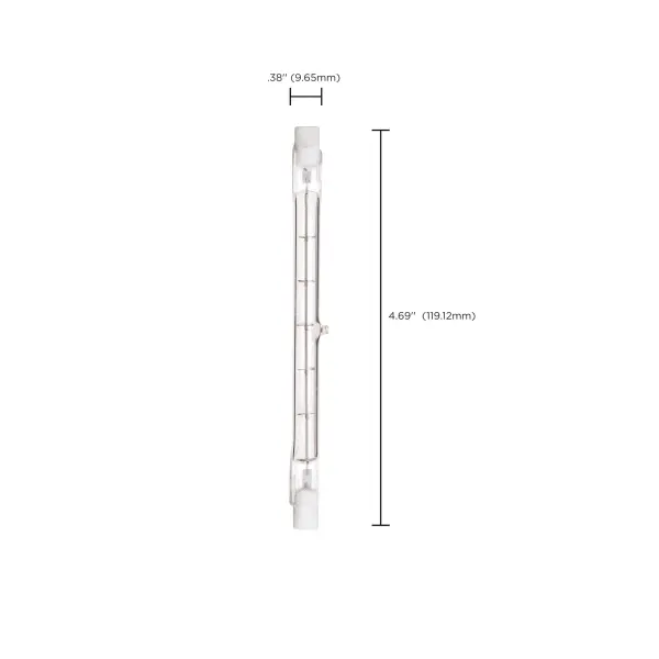 300 Watt - Halogen - T3 - Clear - 1500 Average rated hours - 5300 Lumens - Double Ended base - 120 Volt - 3-Card - Image 4