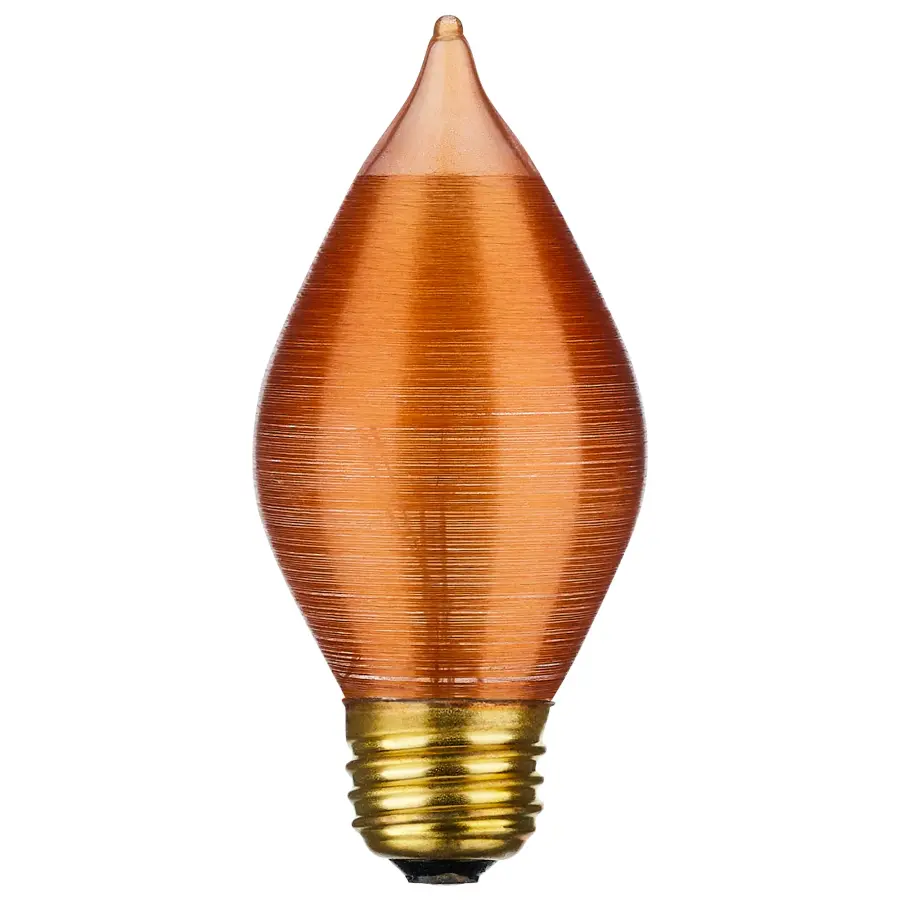 40 Watt C15 Incandescent - Spun Amber - 4000 Average rated hours - Medium base - 120 Volt - Image 1