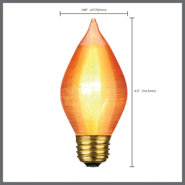 40 Watt C15 Incandescent - Spun Amber - 4000 Average rated hours - Medium base - 120 Volt - Image 11