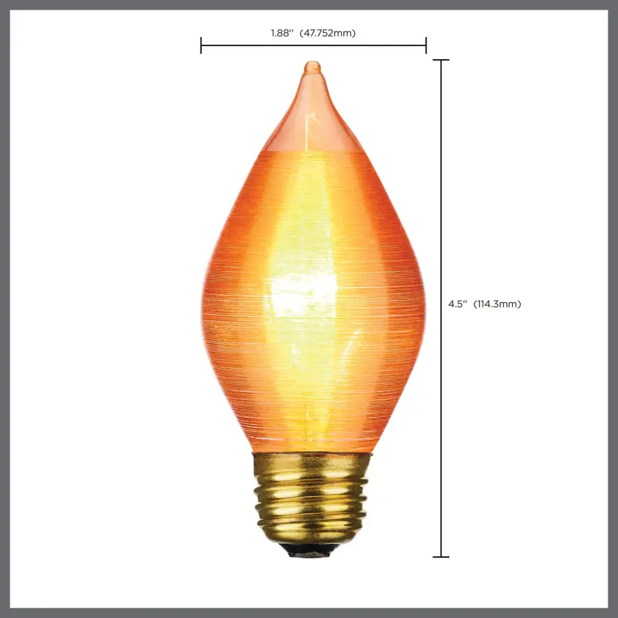 40 Watt C15 Incandescent - Spun Amber - 4000 Average rated hours - Medium base - 120 Volt - Image 11