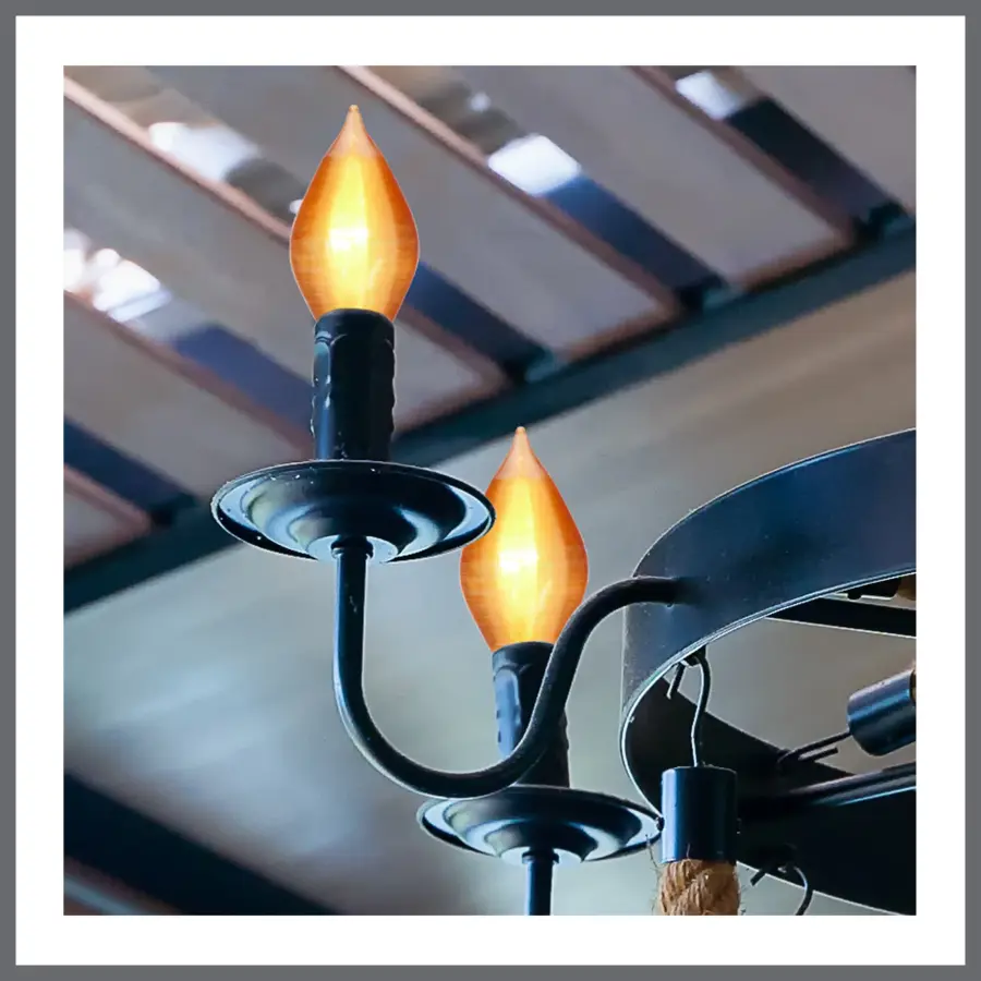 40 Watt C15 Incandescent - Spun Amber - 4000 Average rated hours - Medium base - 120 Volt - Image 9