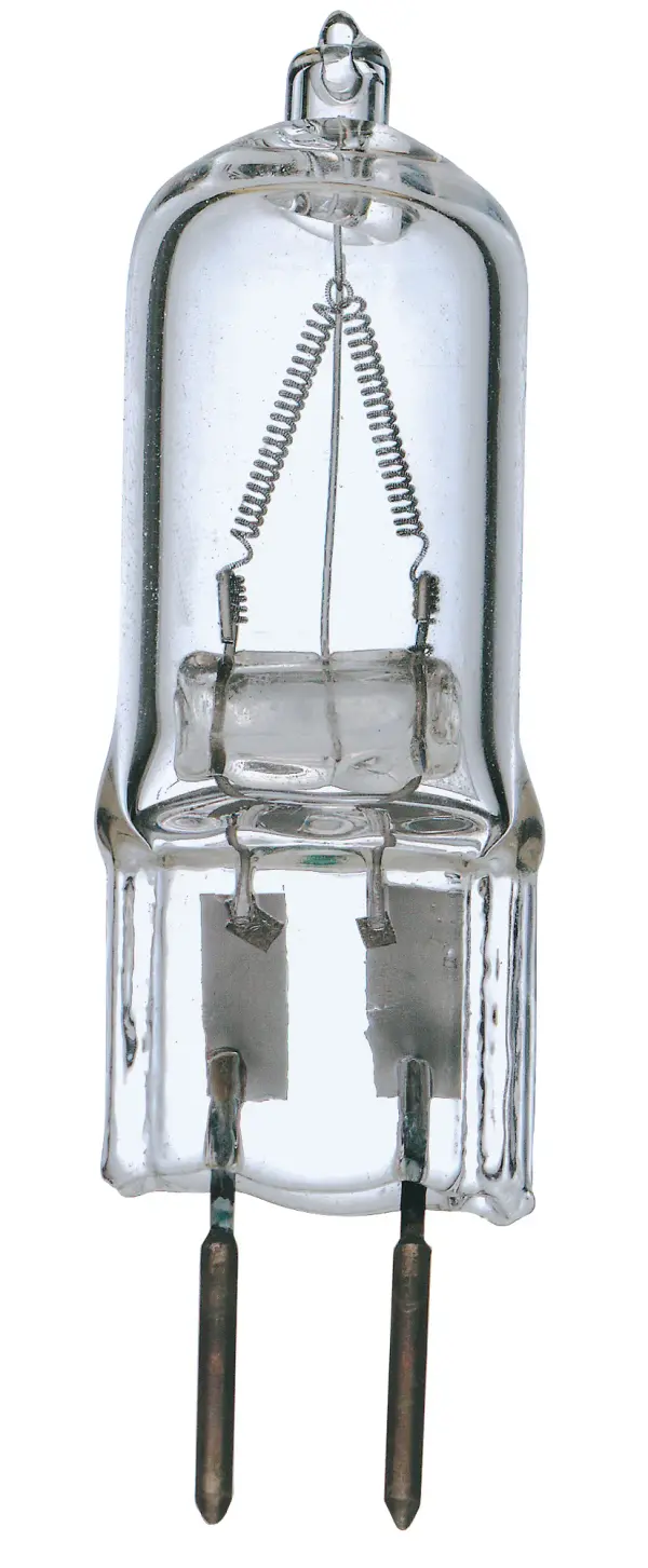 35 Watt - Halogen - T4 - Clear - 2000 Average rated hours - 380 Lumens - Bi Pin GY6.35 base - 120 Volt - Carded