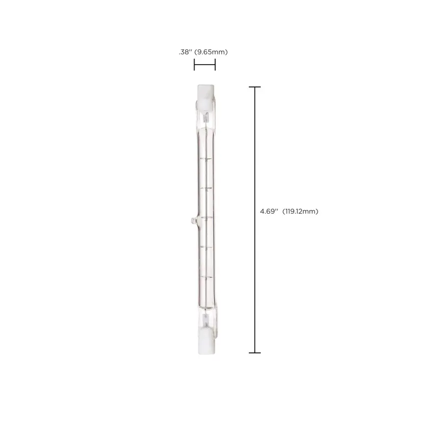 500 Watt - Halogen - T3 - Clear - 1500 Average rated hours - 9500 Lumens - Double Ended base - 120 Volt - 2-Card - Image 4
