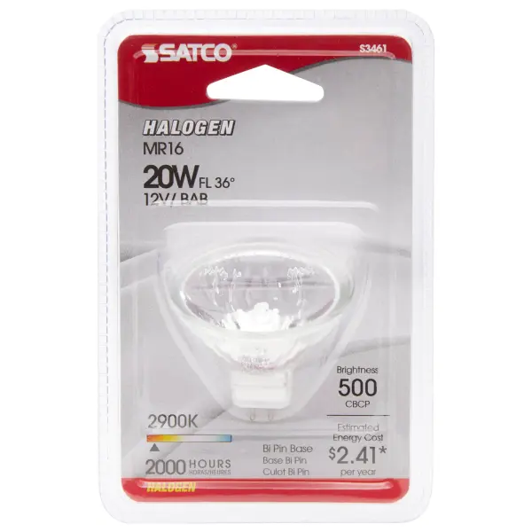 20 Watt - Halogen - MR16 - BAB - 2000 Average rated hours - Miniature 2 Pin Round base - 12 Volt - Carded - Image 6
