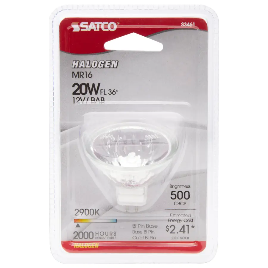 20 Watt - Halogen - MR16 - BAB - 2000 Average rated hours - Miniature 2 Pin Round base - 12 Volt - Carded - Image 6