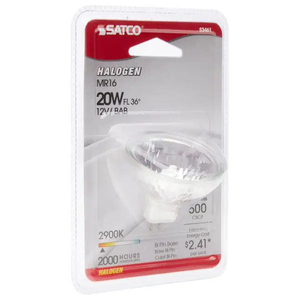 20 Watt - Halogen - MR16 - BAB - 2000 Average rated hours - Miniature 2 Pin Round base - 12 Volt - Carded - Image 8