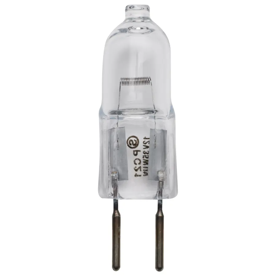 35 Watt - Halogen - T4 - Clear - 2000 Average rated hours - 595 Lumens - Bi Pin GY6.35 base - 12 Volt - Carded - Image 1