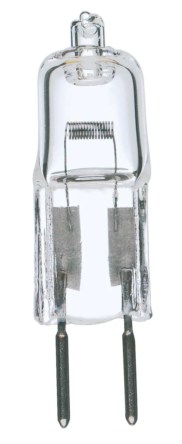 50 Watt - Halogen - T4 - Clear - 2000 Average rated hours - 900 Lumens - Bi Pin GY6.35 base - 12 Volt - Carded
