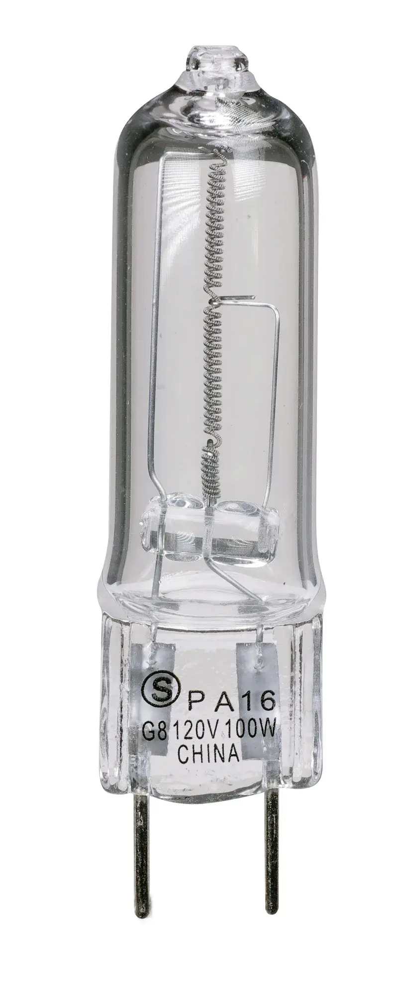 100 Watt - Halogen - T4 - Clear - 2000 Average rated hours - 1700 Lumens - Bi Pin G8 base - 120 Volt - Carded