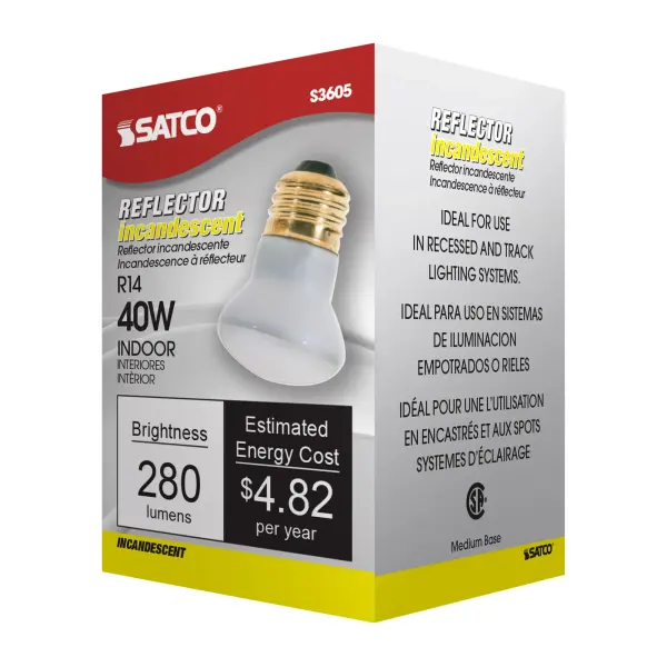 25 Watt R14 Incandescent - Translucent - 1500 Average rated hours - 135 Lumens - Medium base - 120 Volt - Image 6