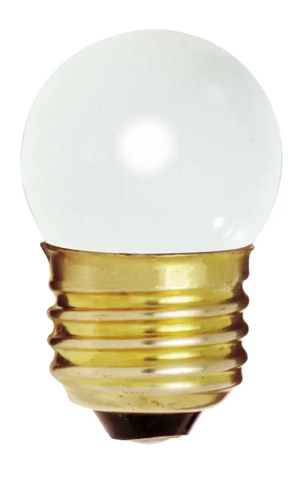 7.5 Watt S11 Incandescent - Gloss White - 2500 Average rated hours - 20 Lumens - Medium base - 120 Volt