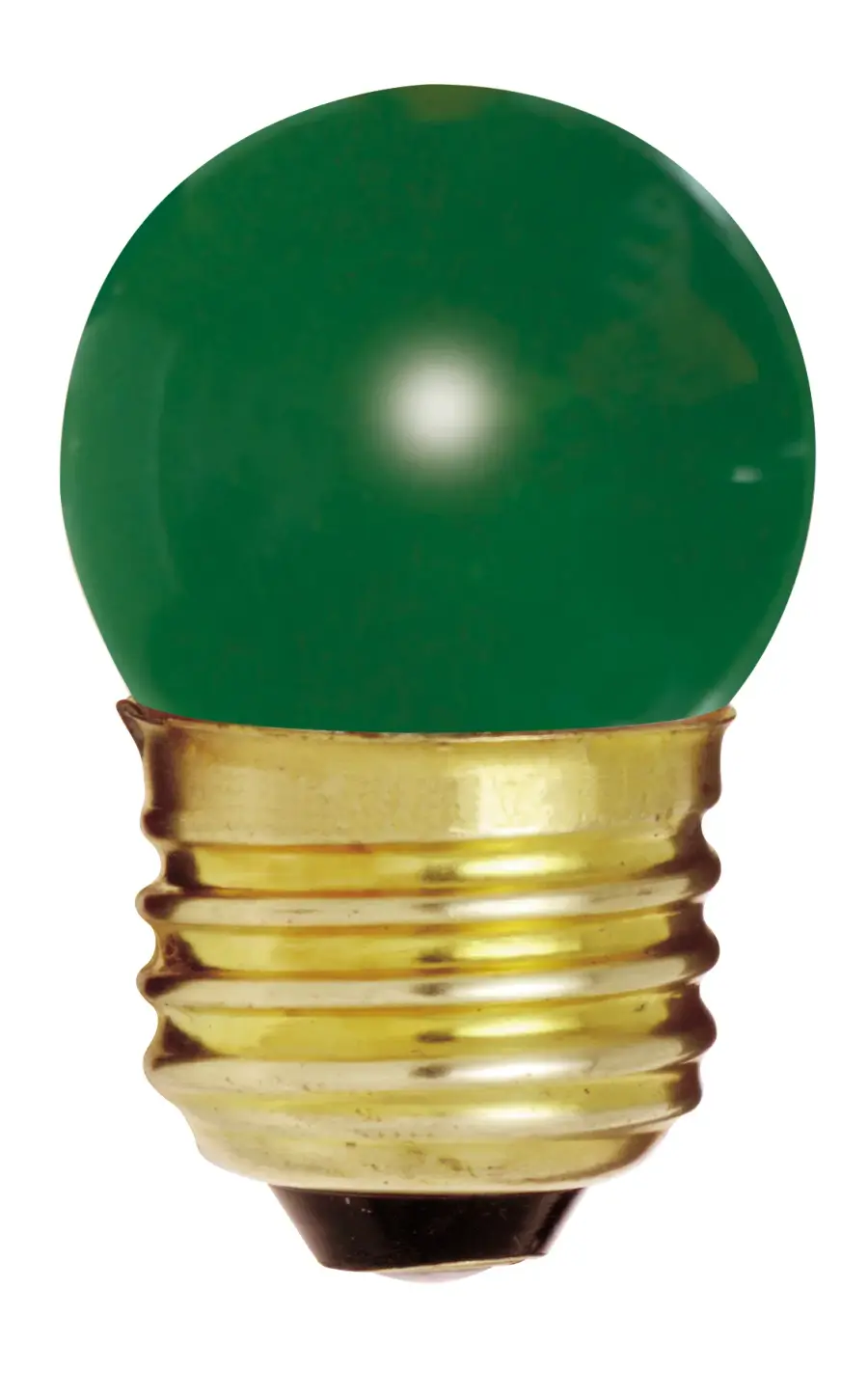 7.5 Watt S11 Incandescent - Ceramic Green - 2500 Average rated hours - Medium base - 120 Volt