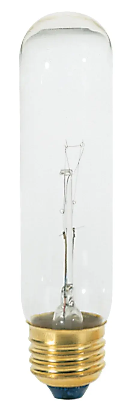 25 Watt T10 Incandescent - Clear - 2000 Average rated hours - 200 Lumens - Medium base - 120 Volt - Carded - Image 1