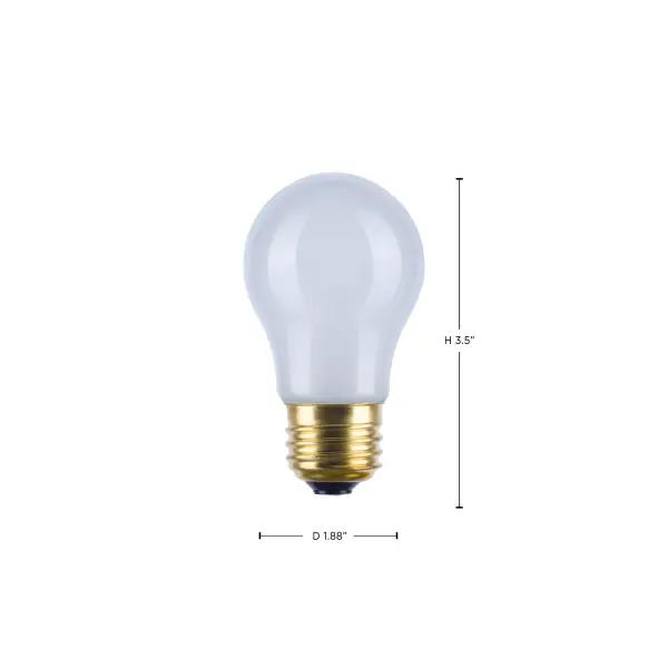 40 Watt A15 Incandescent - Frost - Appliance Lamp - 2500 Average rated hours - 290/217 Lumens - Medium base - 130/120 Volt - Carded - Image 5