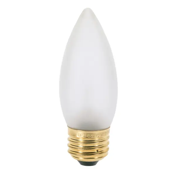 25 Watt B11 Incandescent - Frost - 1500 Average rated hours - 200 Lumens - Medium base - 120 Volt - 2-Card - Image 1