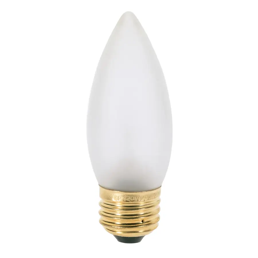 25 Watt B11 Incandescent - Frost - 1500 Average rated hours - 200 Lumens - Medium base - 120 Volt - 2-Card - Image 1