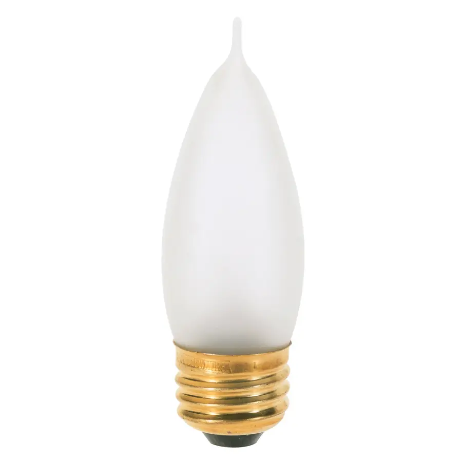 25 Watt CA10 Incandescent - Frost - 1500 Average rated hours - 200 Lumens - Medium base - 120 Volt - 2-Card - Image 1