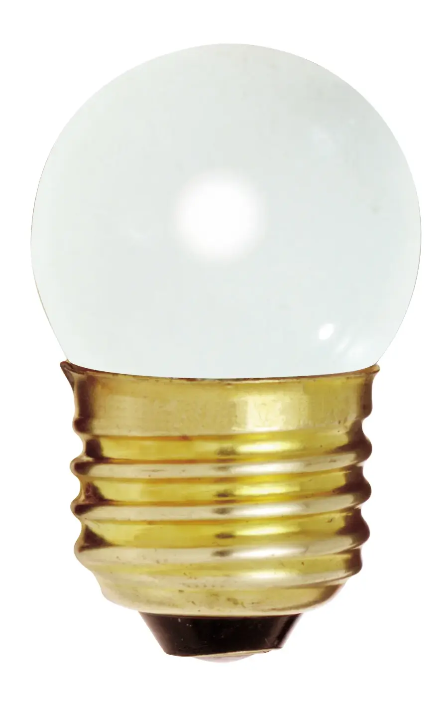 7.5 Watt S11 Incandescent - Gloss White - 2500 Average rated hours - 20 Lumens - Medium base - 120 Volt - Carded - Image 1