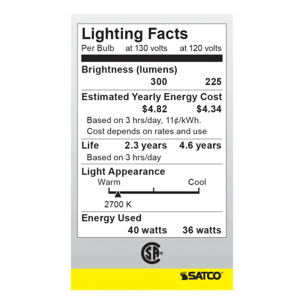 40 Watt A15 Incandescent - Clear - Appliance Lamp - 2500 Average rated hours - 300/225 Lumens - Medium base - 130/120 Volt - Image 5