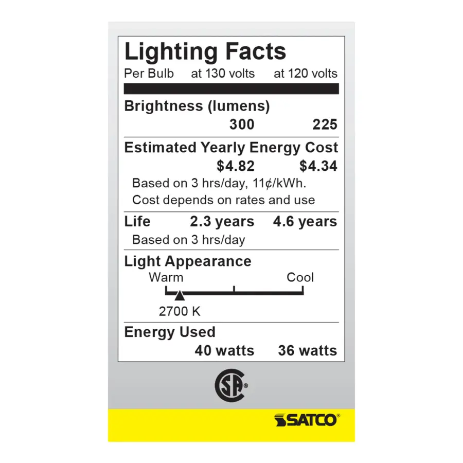 40 Watt A15 Incandescent - Clear - Appliance Lamp - 2500 Average rated hours - 300/225 Lumens - Medium base - 130/120 Volt - Image 5