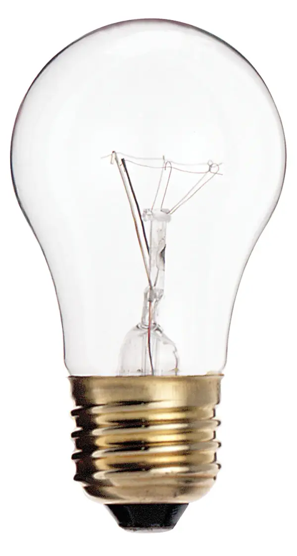 25 Watt A15 Incandescent - Clear - 2500 Average rated hours - 150 Lumens - Medium base - 130 Volt