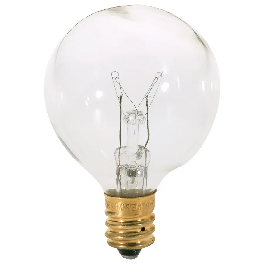 15 Watt G12 1/2 Incandescent - Clear - 1500 Average rated hours - 100 Lumens - Candelabra base - 120 Volt - Image 1