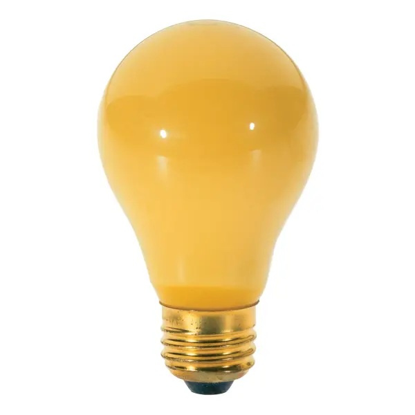 40 Watt A19 Incandescent - Yellow - 2000 Average rated hours - Medium base - 130 Volt - 2/Pack