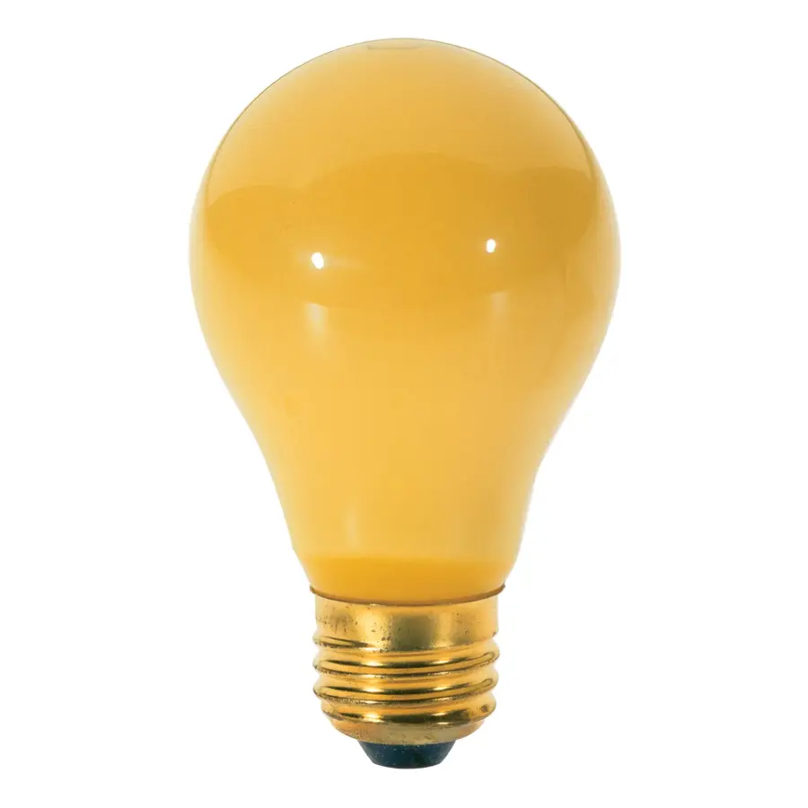 40 Watt A19 Incandescent - Yellow - 2000 Average rated hours - Medium base - 130 Volt - 2/Pack - Image 1