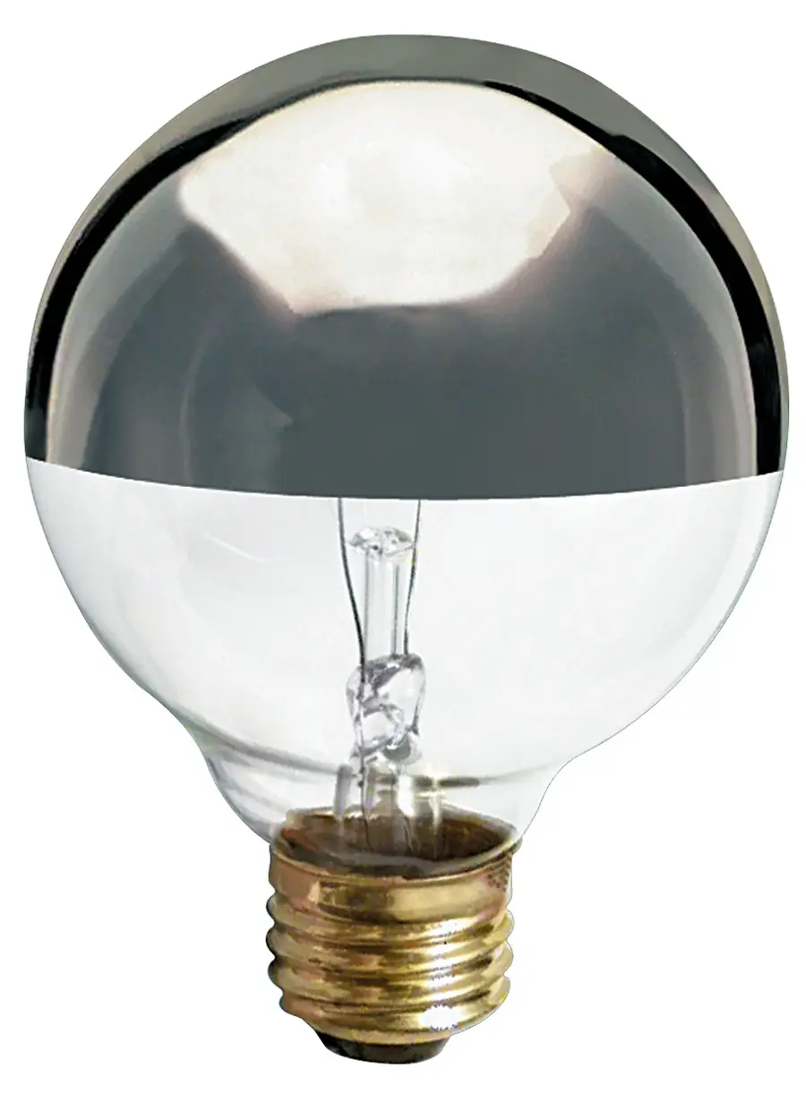 40 Watt G25 Incandescent - Silver Crown - 1500 Average rated hours - 280 Lumens - Medium base - 120 Volt