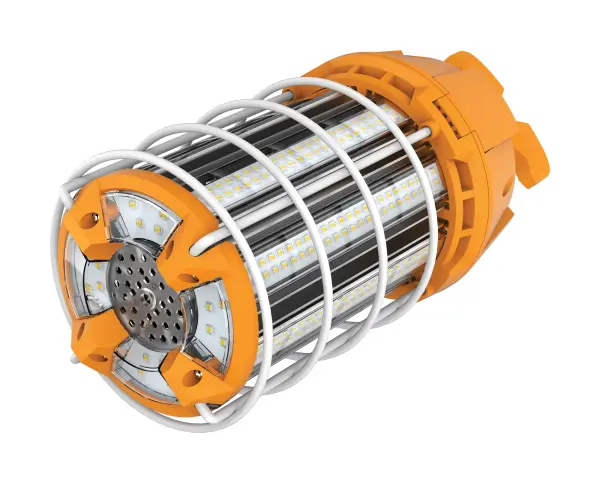 150 Watt LED Hi-Lumen temporary Hi-Bay Caged lamp - 5000K - Integrated Cord / Plug & Hook - 120 Volt - Image 3