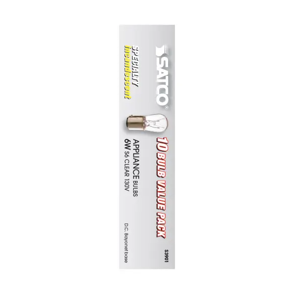 6 Watt S6 Incandescent - Clear - 2500 Average rated hours - 30 Lumens - DC Bay base - 130 Volt - Image 4