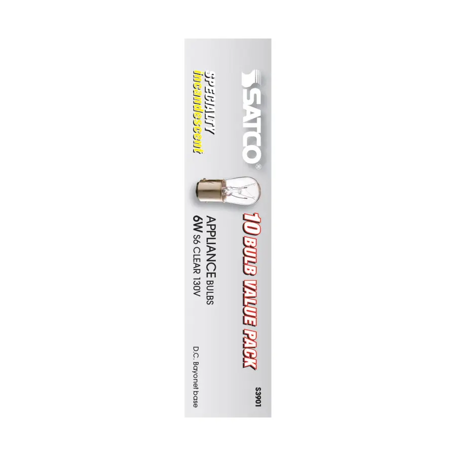 6 Watt S6 Incandescent - Clear - 2500 Average rated hours - 30 Lumens - DC Bay base - 130 Volt - Image 4