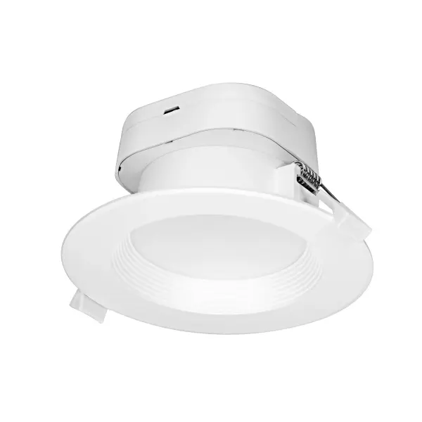 Satco's 7-watt, LED recessed downlight fixture is direct wired and emits cool white light with a 100 degree beam spread. This LED downlight is an energy efficient lighting solution for retail spaces, offices, and drop ceilings. Dimmable and long lasting, this fixture delivers 40,000 hours of exceptional illumination.