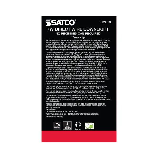 7 watt LED Direct Wire Downlight - 4 inch - 4000K - 120 volt - Dimmable - Image 6
