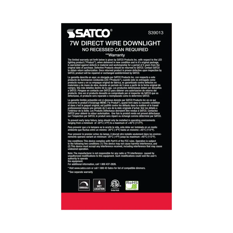 7 watt LED Direct Wire Downlight - 4 inch - 4000K - 120 volt - Dimmable - Image 6