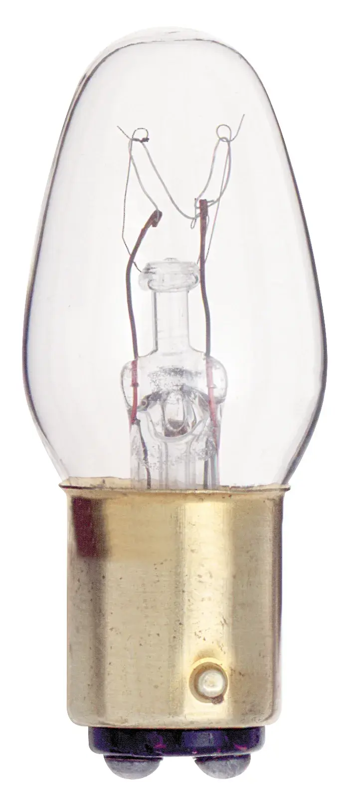 10 Watt C7 Incandescent - Clear - 2500 Average rated hours - 60 Lumens - DC Bay base - 130 Volt - Image 1