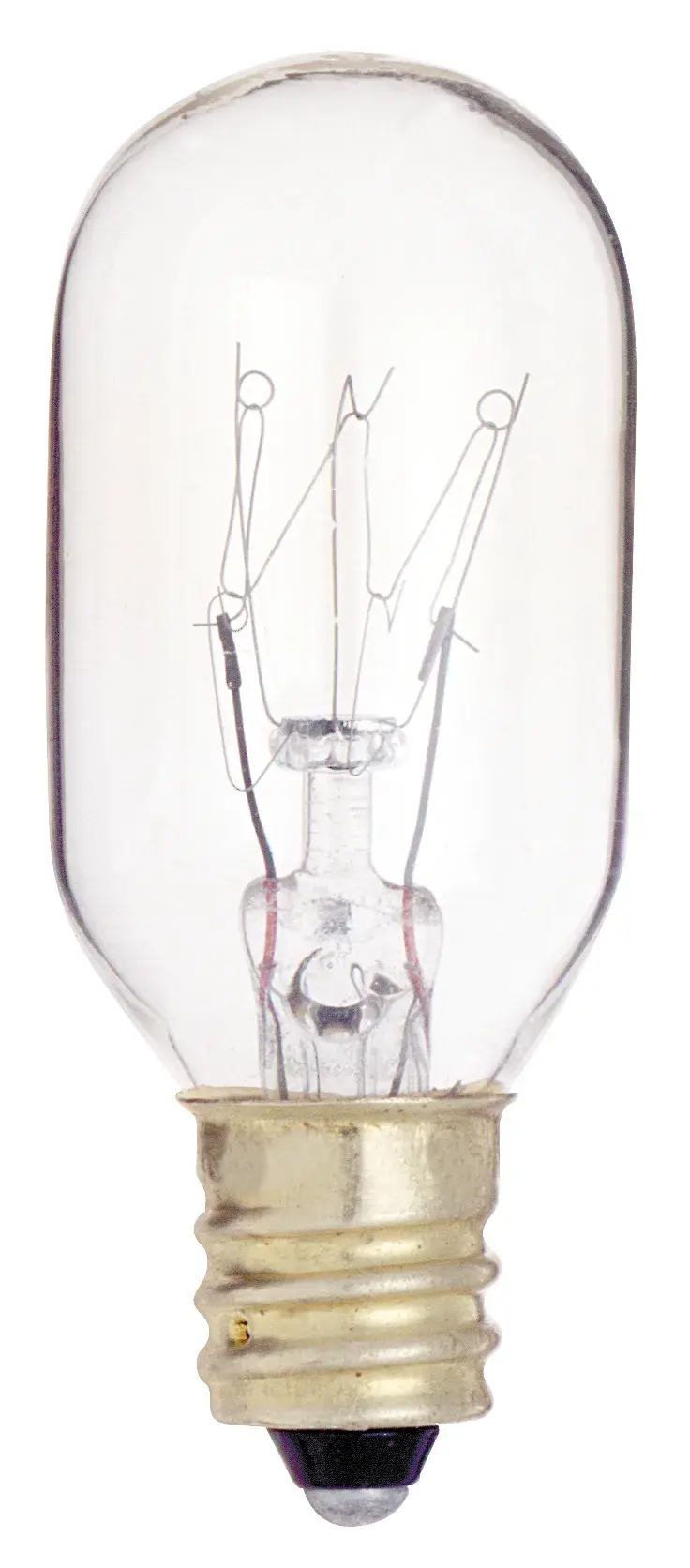 25 Watt T8 Incandescent - Clear - 2500 Average rated hours - 190 Lumens - Candelabra base - 130 Volt