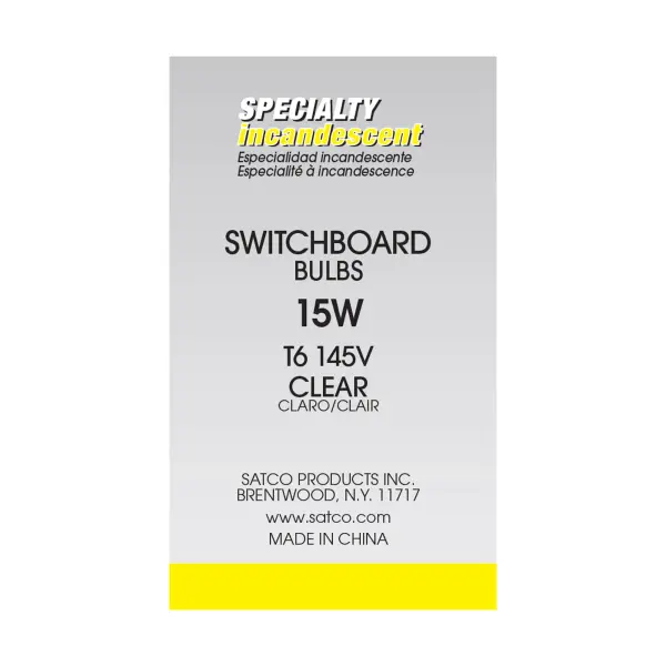 15 Watt T6 Incandescent - Clear - 2000 Average rated hours - 90 Lumens - Candelabra base - 145 Volt - Image 5