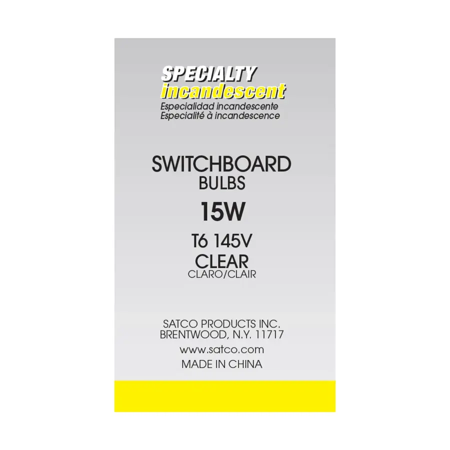 15 Watt T6 Incandescent - Clear - 2000 Average rated hours - 90 Lumens - Candelabra base - 145 Volt - Image 5