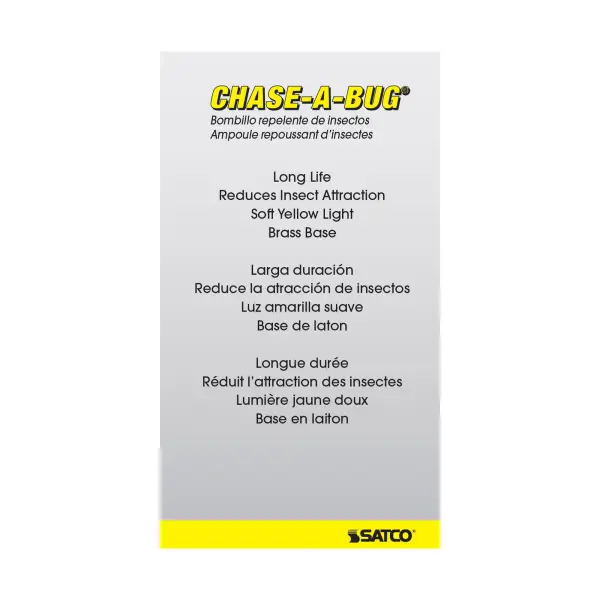 60 Watt A19 Incandescent - Yellow - 2000 Average rated hours - Medium base - 130 Volt - 2/Pack - Image 4