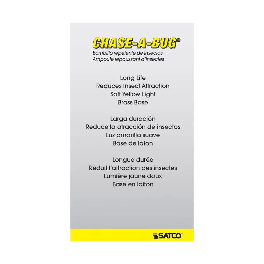 60 Watt A19 Incandescent - Yellow - 2000 Average rated hours - Medium base - 130 Volt - 2/Pack - Image 4
