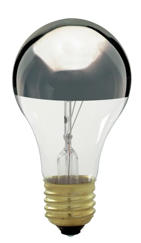 100 Watt A19 Incandescent - Silver Crown - 1500 Average rated hours - 960 Lumens - Medium base - 130 Volt