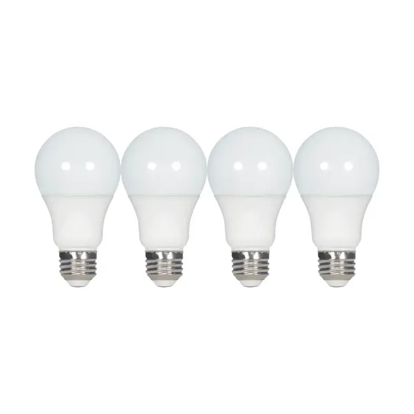 9.5 Watt - A19 LED - Frost - 5000K - Medium base - 220 deg. Beam Angle - 120 Volt - Non-Dimmable - 4-Pack - Image 1