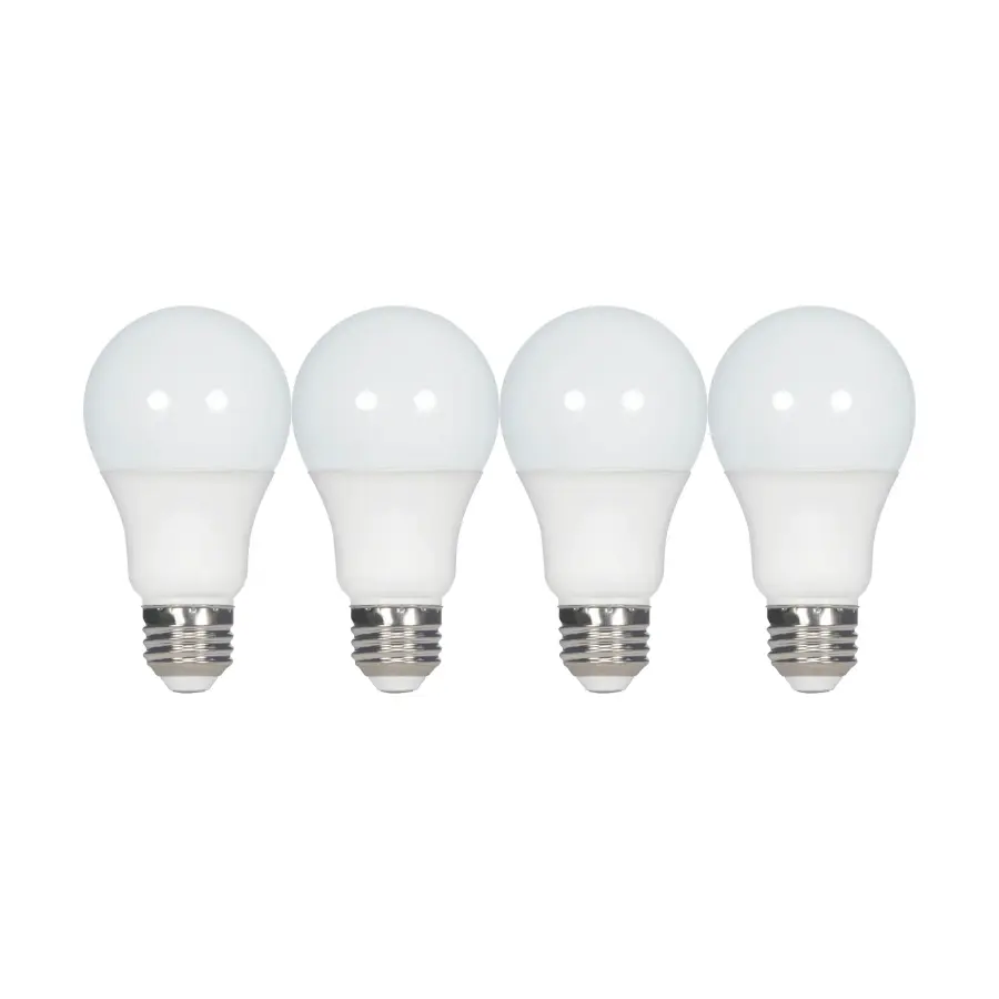 9.5 Watt - A19 LED - Frost - 5000K - Medium base - 220 deg. Beam Angle - 120 Volt - Non-Dimmable - 4-Pack - Image 1