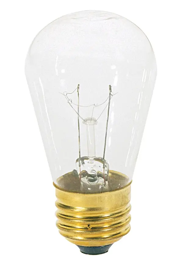 11 Watt S14 Incandescent - Clear - 2500 Average rated hours - 80 Lumens - Medium base - 130 Volt