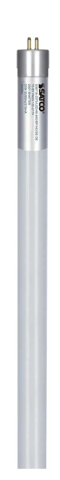 25 Watt T5 LED - Miniature bi-pin base - 4000K - 50000 Average rated hours - 3300 Lumens - 120-277 Volt - Type B - Ballast Bypass - Single or Double Ended Wiring